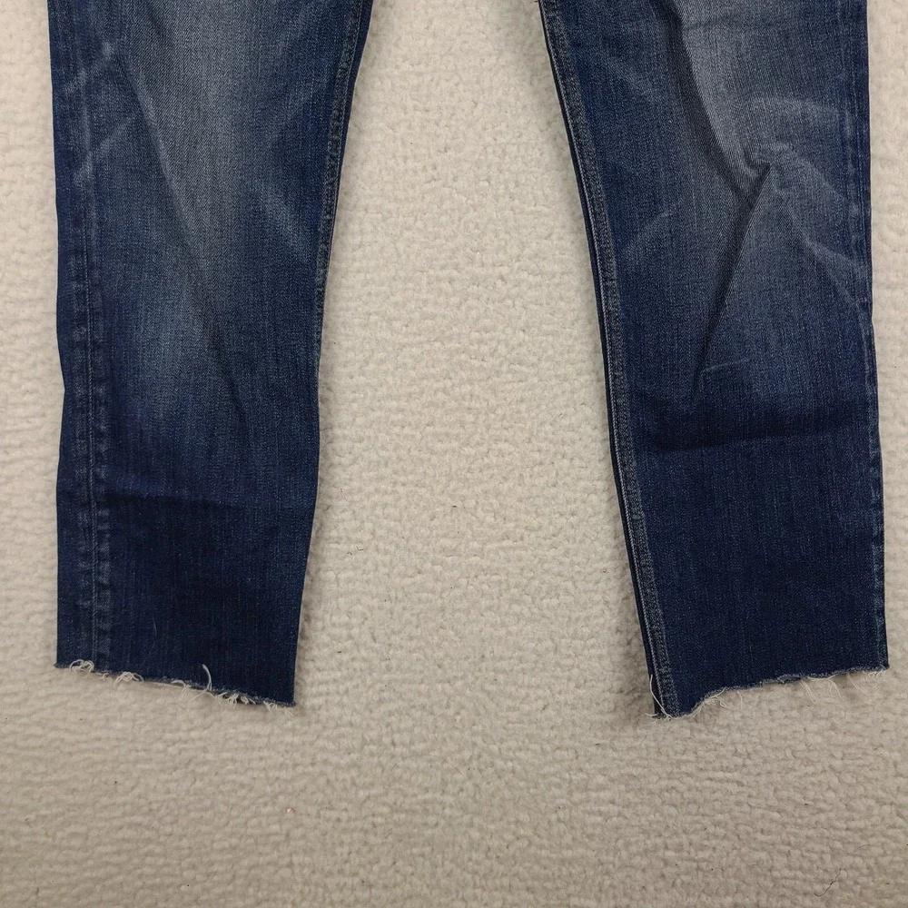 Rag Bone Jeans Womens 27x24 Blue Nina High Rise Skinny Fray Dark Wash‎ Denim - Picture 2 of 14